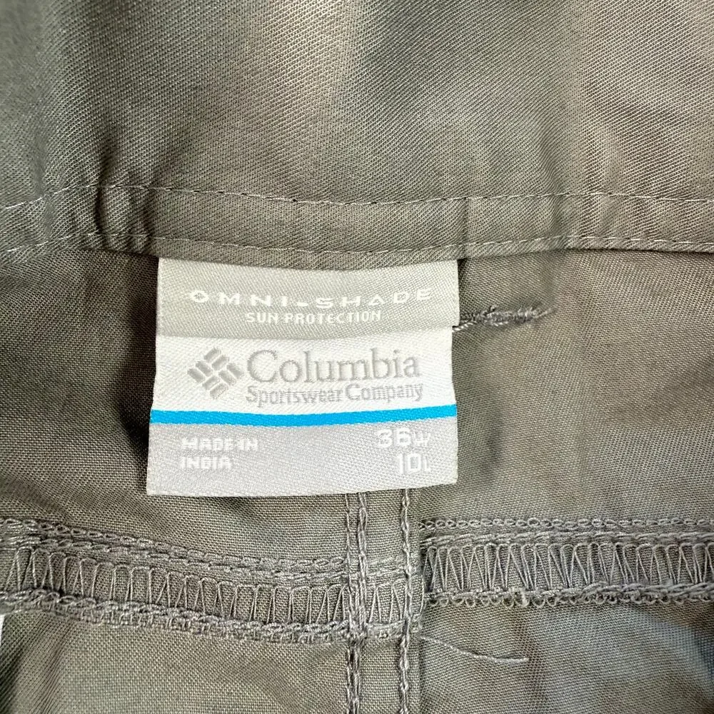 Columbia Boulder Ridge Cargo Shorts Men's 36 Gray Omni-Shade UPF 50 NWT